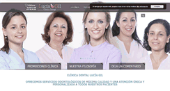 Desktop Screenshot of luciagilclinicadental.com